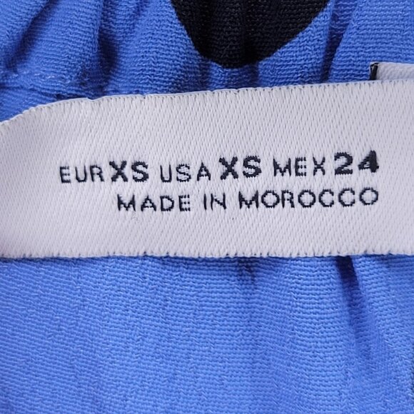 ZARA Blue Polka Dot Off The Shoulder Blouse, Size XS - Picture 5 of 7